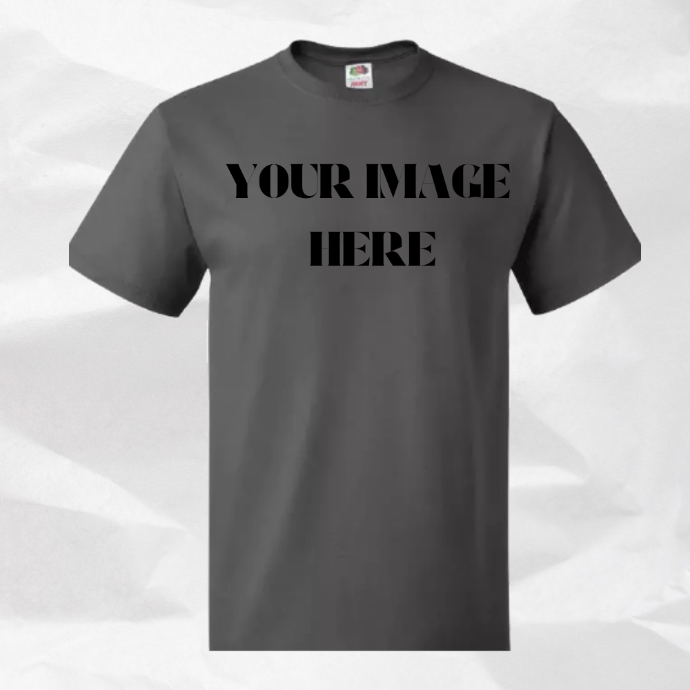 CLASSIC COSTUMIZEABLE IMAGE SHORT CREW NECK T SHIRT