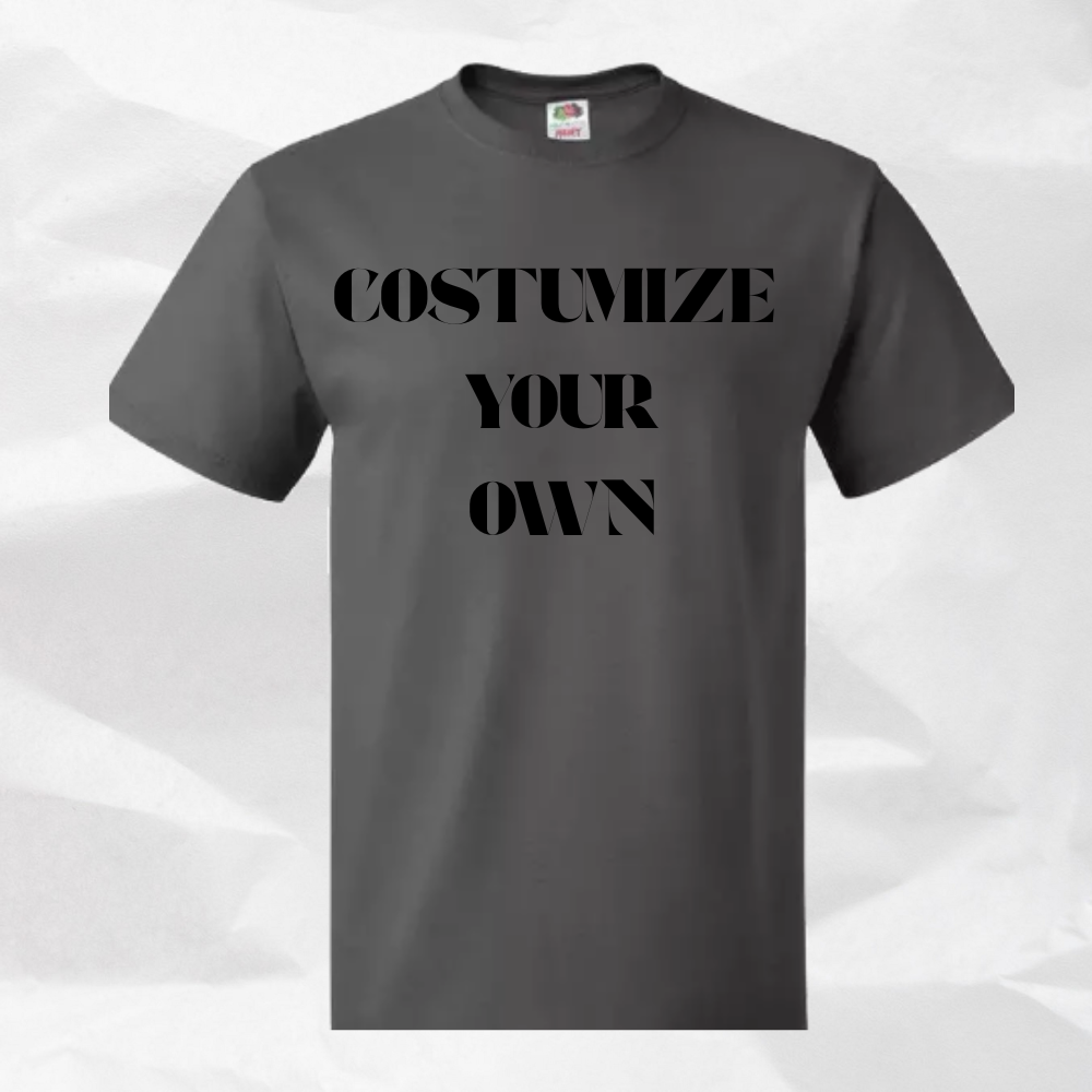 CLASSIC COSTUMIZEABLE DESIGN SHORT CREW NECK T SHIRT