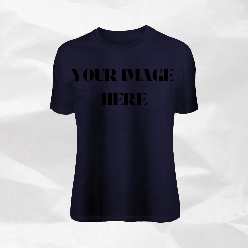 CLASSIC COSTUMIZEABLE IMAGE SHORT CREW NECK T SHIRT