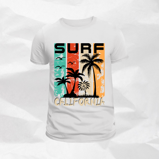CLASSIC SURF DESIGN PRINTED SHORT T SHIRT