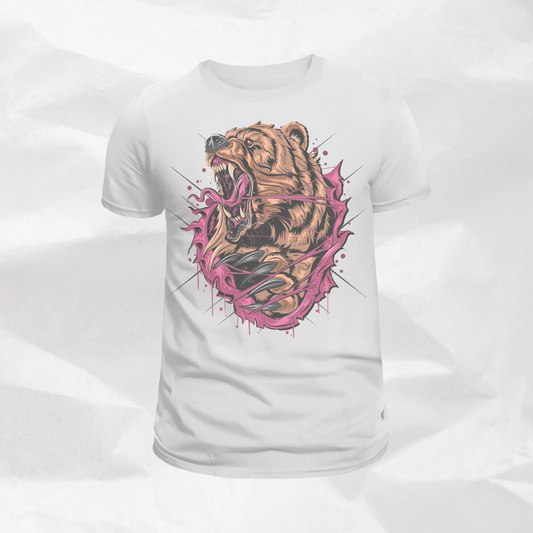 CLASSIC ROAR PRINTED SHORT CREW NECK T SHIRT
