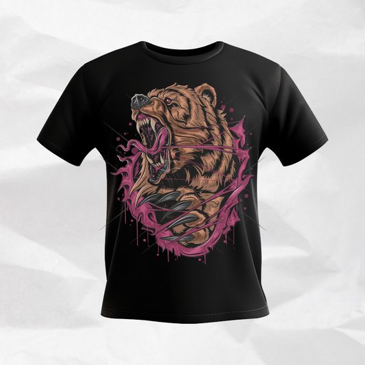 CLASSIC ROAR PRINTED SHORT CREW NECK T SHIRT