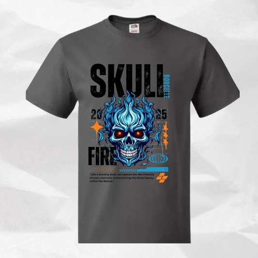CLASSIC SKUL PRINTED CREW NECK SHORT T SHIRT
